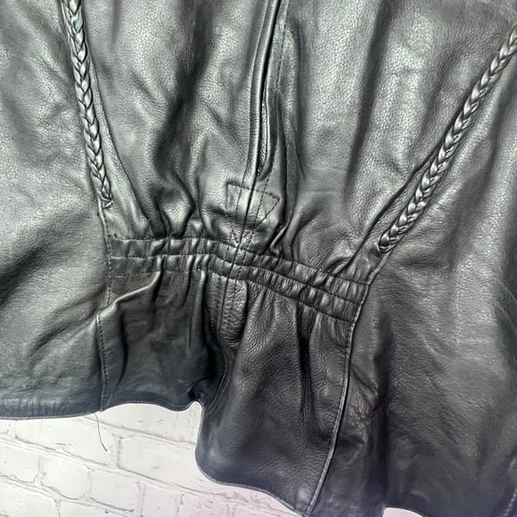 🏍️ |•HOT LEATHERS•| Genuine Leather Black Zip Out Insulate Jacket Size XXXXL - Picture 7 of 15